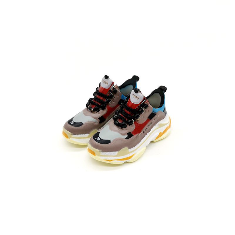 NEW Shoes Keyrings 3D Mini Sneaker Basketball Shoes Model DIY Doll Toy Gift