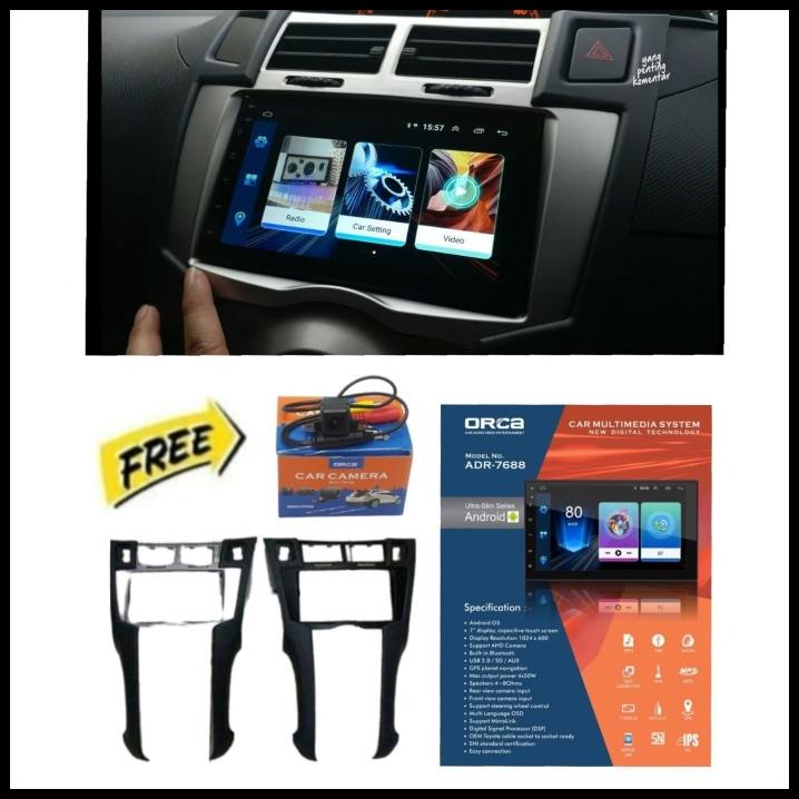 Paket Head Unit Android Yaris Orca Adr 7688 Toyota Yaris