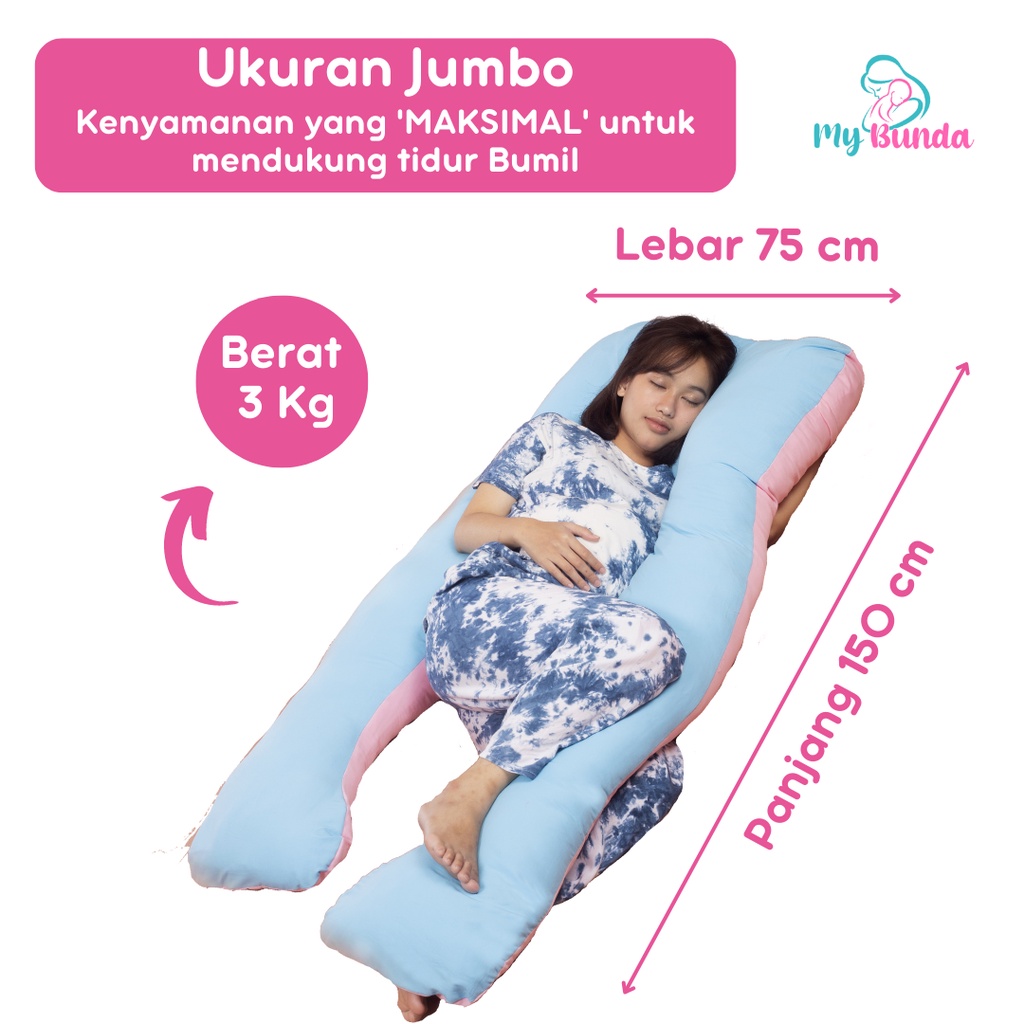 Bantal Bumil dan Menyusui untuk Kasur Ibu Hamil Jenis Bantal Hamil Jumbo Premium dengan Desain Bantal Ibu Hamil Tidur Jumbo yang Sangat Nyaman untuk Jadi Guling Ibu Hamil - Motif BB02
