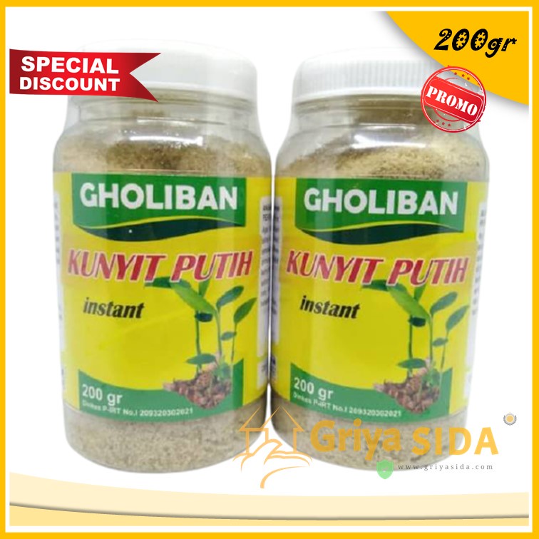 KUNYIT PUTIH INSTANT SEDUH GHOLIBAN 200gr JAHE KUNYIT HERBAL PROMO