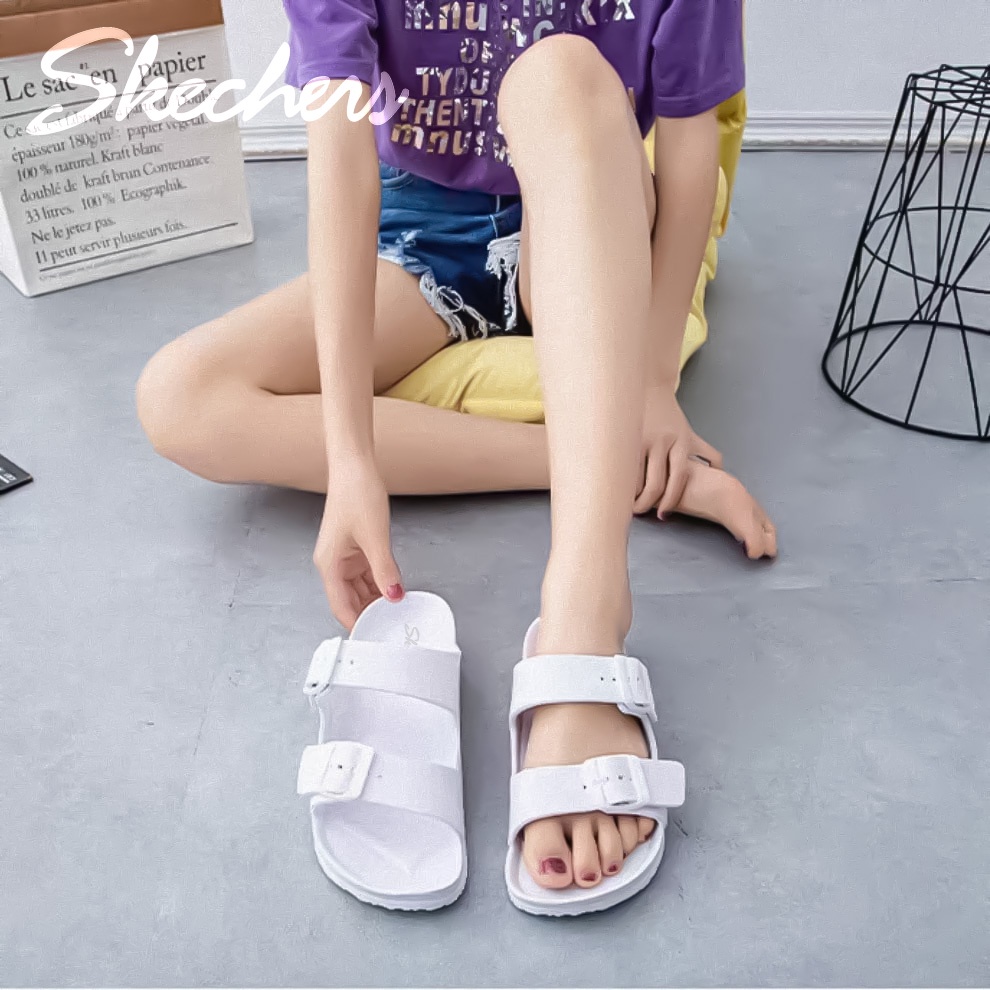 Sandal Wanita Tali Skechers Sendal Selop Sketchers Cewek Terbaru Sandal Slipper Wanita Kekinian Sandal Cewek Skecher Sandal Terbaru Slide