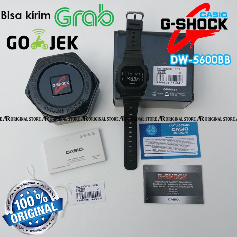 Rubber JAM Pria ORIGINAL CASIO G-Shock DW5600BB DW5600-BB DW5600-BBn DW5600 BB GShock DW 5600 BBn