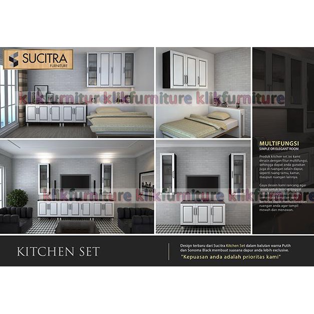 READY COD KCA 5112 Sucitra Kitchen Set Atas 2 Pintu BOOM SALE Kode 853