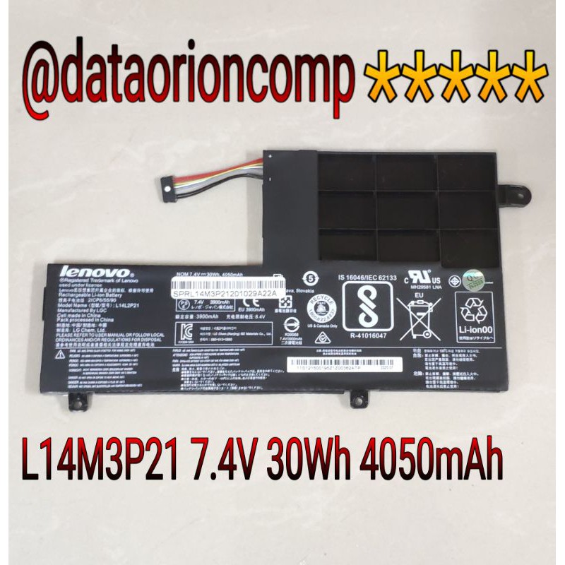 Baterai lenovo yoga 500-14isk 500s-14isk500-14IBD flex 3 L14M3P21  di kirim instan