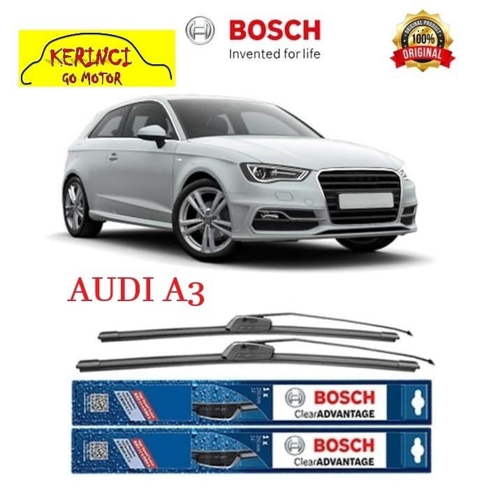 WIPER CLEAR ADVANTAGE BOSCH AUDI A3 21&quot; &amp; 19&quot; SEPASANG WIPER BOSCH