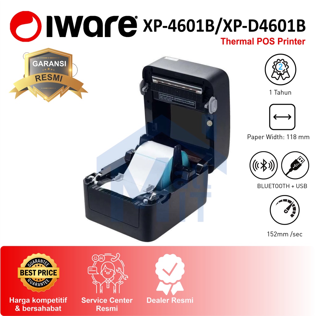 ( Bisa Cod) Printer Label IWARE Thermal Xprinter XP4601 XP-D4601 XP-4601 XP-D4601B