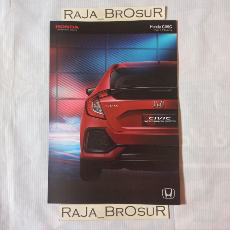 Poster brosur Honda Civic Hatchback Turbo 2018