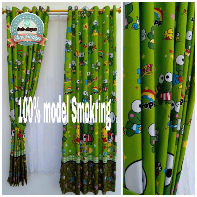 Gorden Pintu Dan Jendela Minimalis Murah KarakteR Keroppi Car Doraemon HelloKitty Panjang 210 Cm