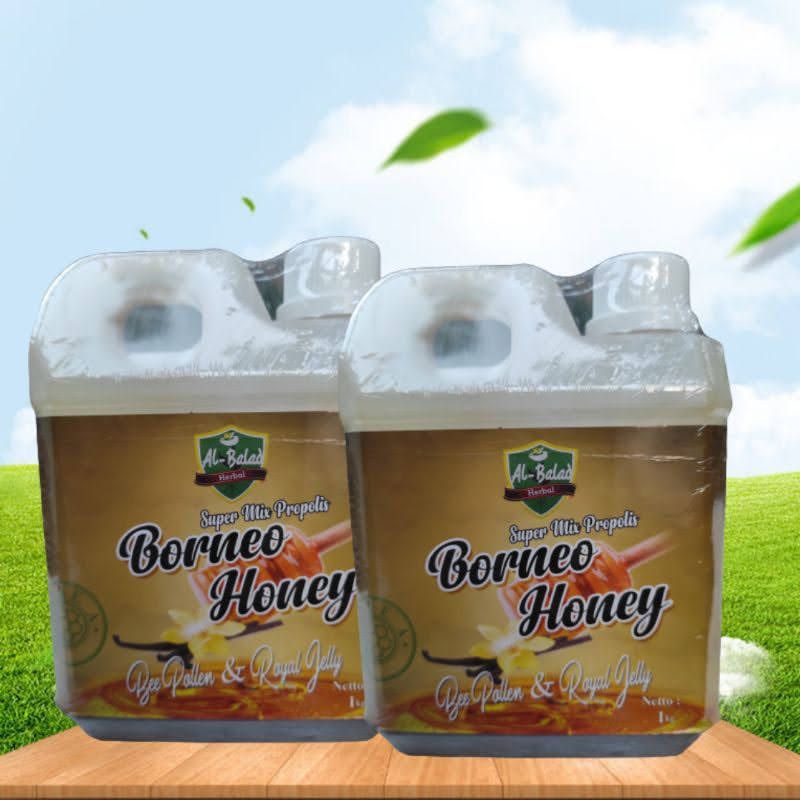 

MADU BORNEO 1Kg - Madu Super Mix Propolis Bee Pollen Royal Jelly