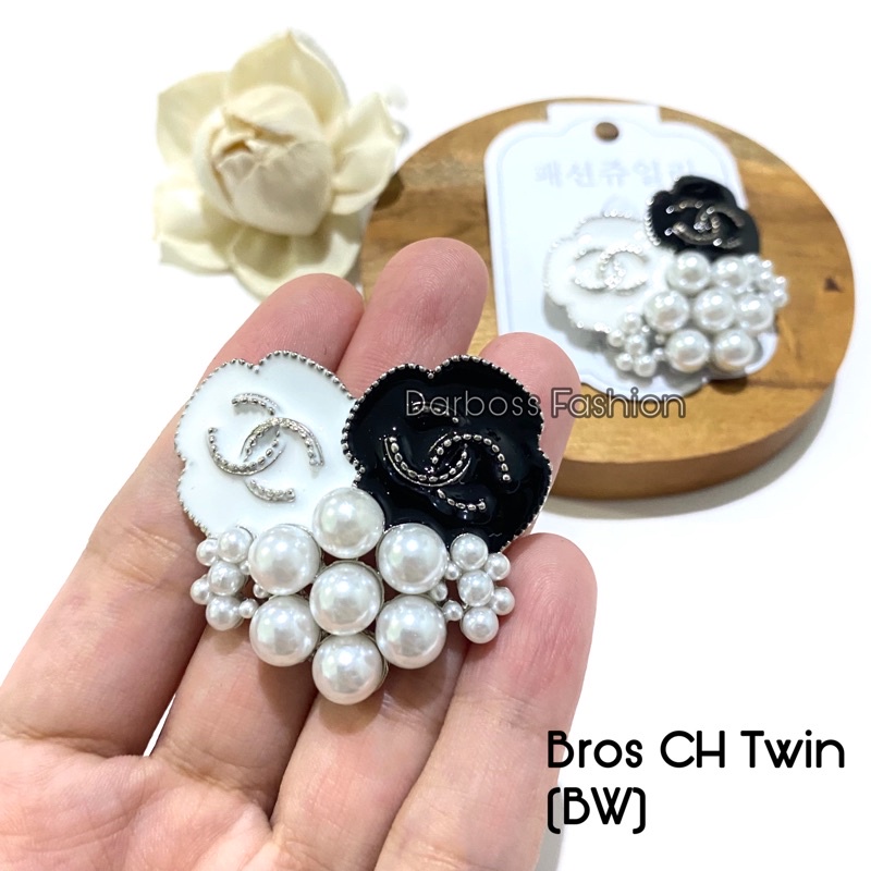 (part 1) Bros Jilbab / Bros Bahu / Bros Dada / Bros Dagu / Bros Kecil / Brooch / Bros Pin / Bros Mewah / Bros Premium / Bros Mutiara / bros button / bros B-CH Twin BW