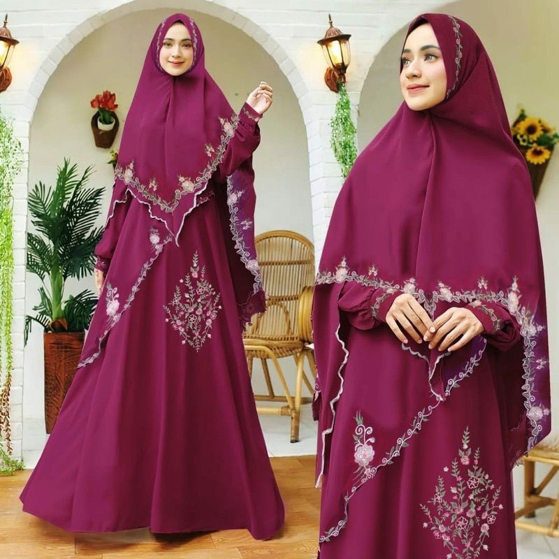 andien gamis syari by mudra hijab/syari set khimar