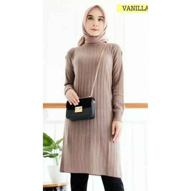 LONG TUNIK PREMIUM/sweater basic rajut