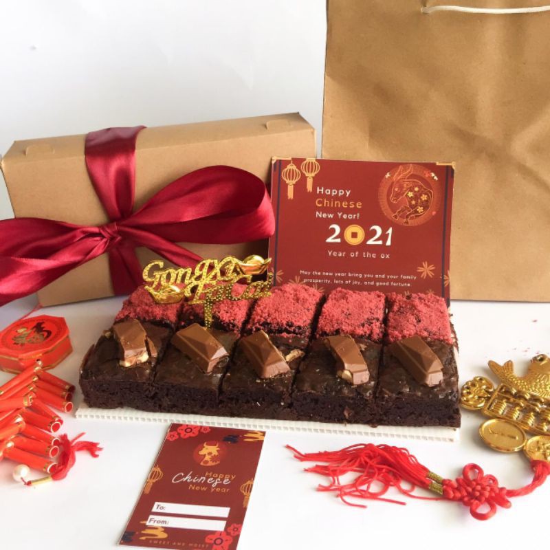 

FUDGY BROWNIE CNY HAMPERS IMLEK HAMPERS / BROWNIES PANGGANG BROWNIES SEKAT