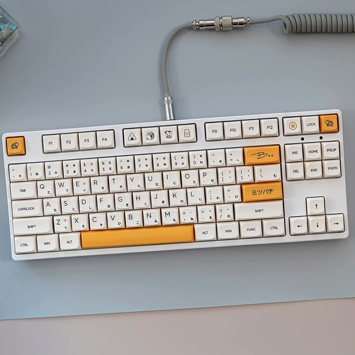 KEYCAPS PBT HONEY AND MILK XDA PROFILE MECHANICAL KEYBAORD SUBLIM - JAPAN ROOT