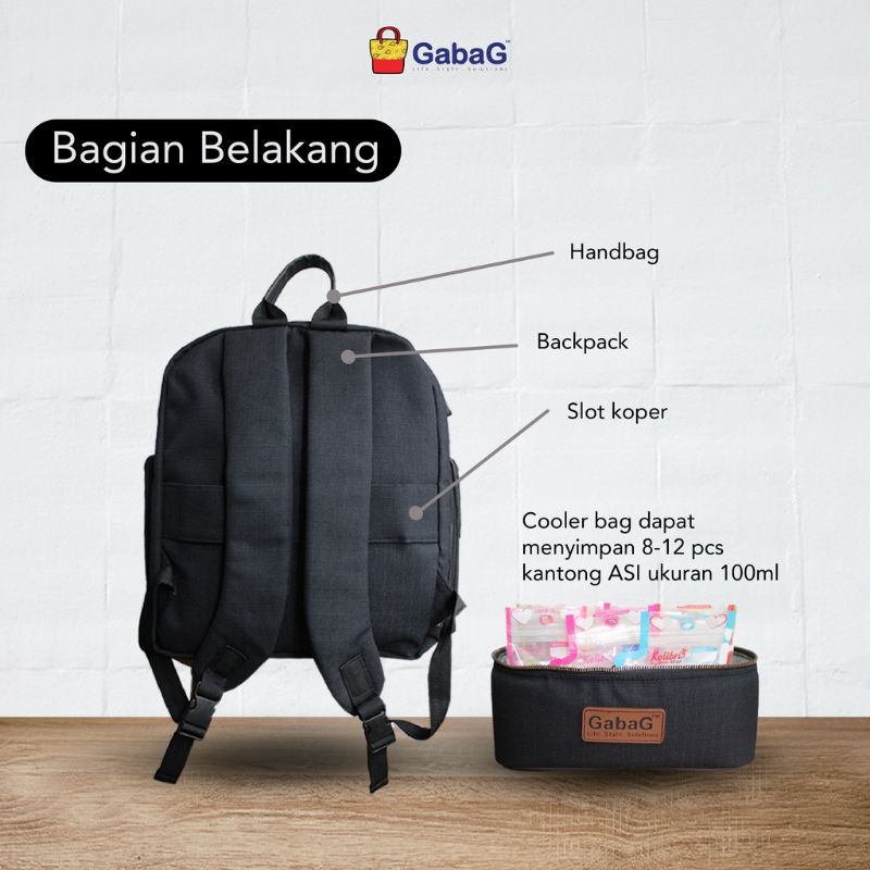 myg - Gabag Troy Backpack - Free 1 Ice Gel -  Thermal Bag - Tas Asi - Tas Bayi