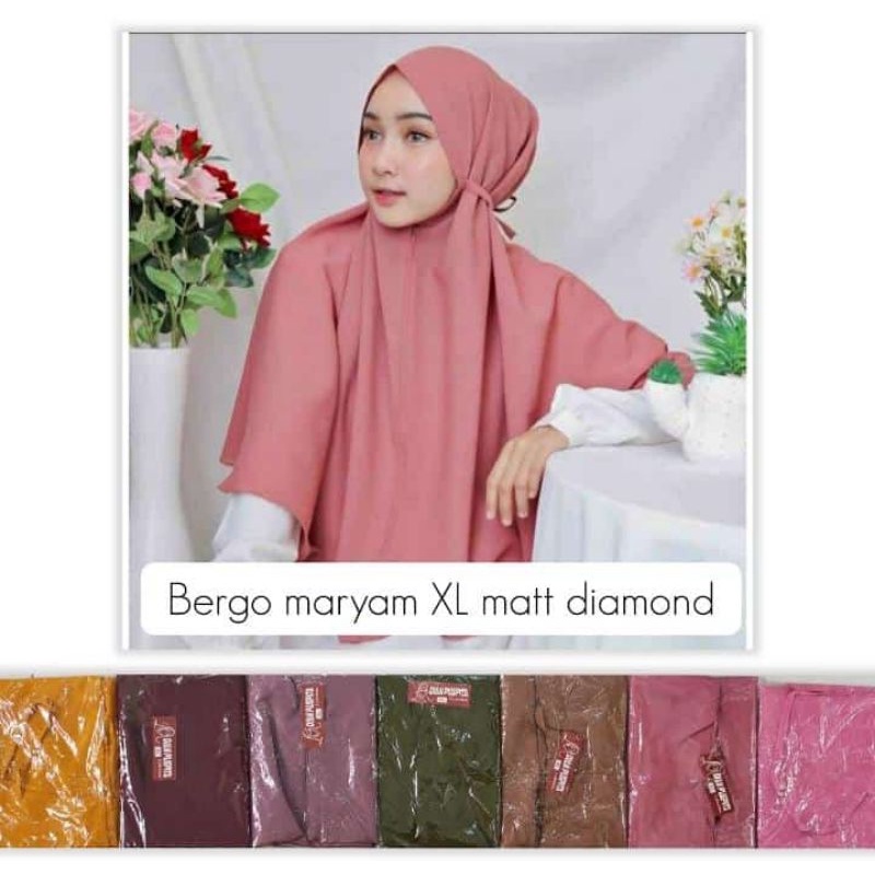 Hijab BERGO maryam XL matt diamond