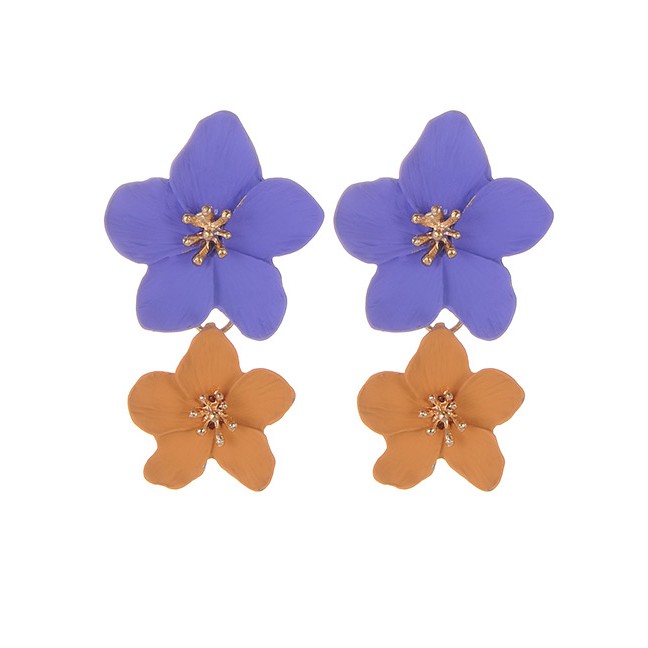 LRC Anting Tusuk Fashion Flower Shape Decorated E9619x