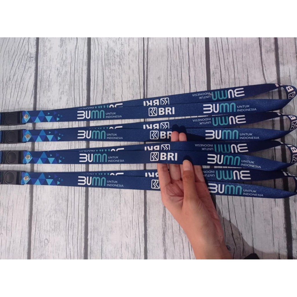 

Lanyard BUMN BRI NEW | custom logo | print lanyard - gantungan hp - holder - yoyo logo