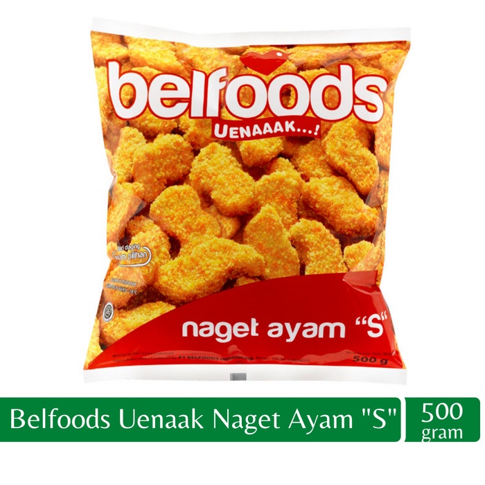 

Belfoods Uenaak Nugget Ayam S 500 gram Chicken Naget Belfoods