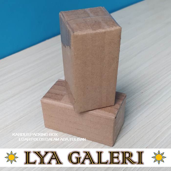 Karton Box Mini Uk.4x4x8 cm Kardus Packing Luar Polos Dalam Ada Tulisan-4
