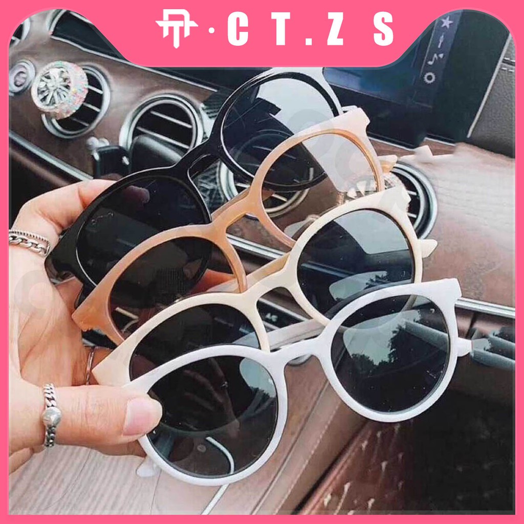 【CT】［Bayar di Tempat］Korean Fashion Kaca Mata Bulat Plastik Kacamata  Wanita/Pria Sunglasses