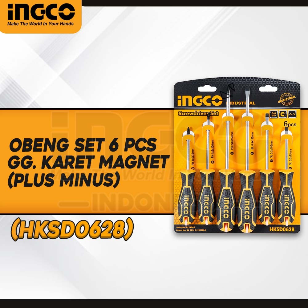 Jual Best Seller Obeng Set Pcs Plus Minus Gagang Karet Magnet