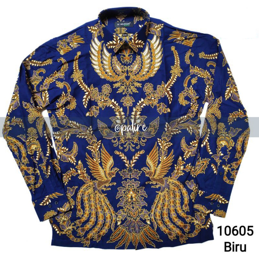 BATIK PRIA ALISAN LENGAN PANJANG SLIMFIT 10605 BIRU