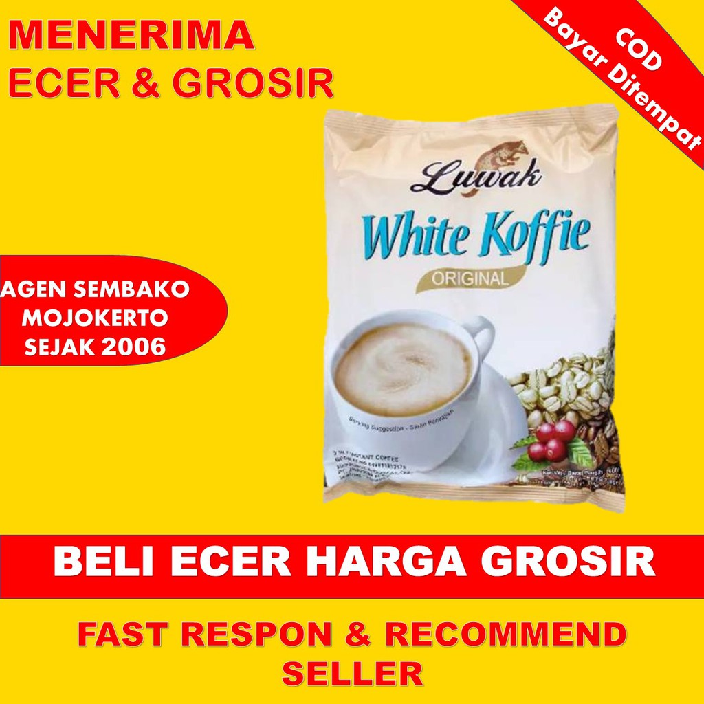 

LUWAK WHITE COFFE - LUWAK WHITE KOPI - LUWAK WHITE KOFFIE ECER / RENCENG