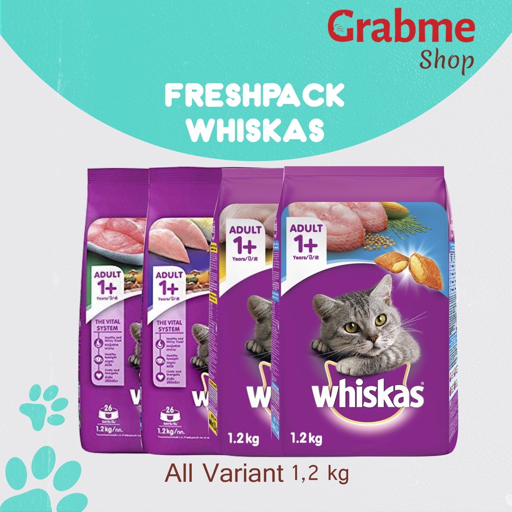 Makanan Kucing kering murah WHISKAS All Variant 1,2 kg