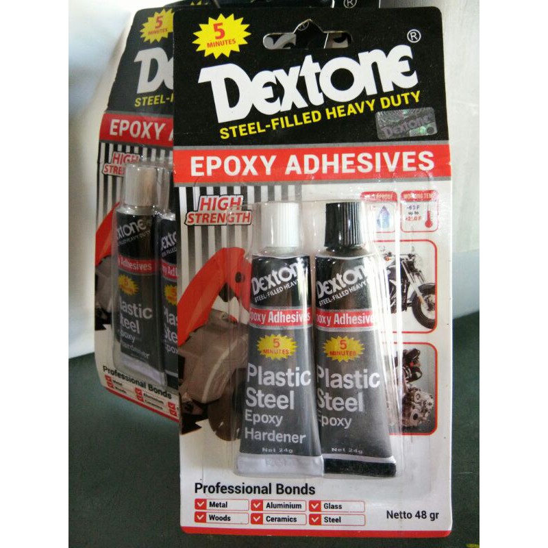 

Lem Dextone Plastic Steel Epoxy / Lem Besi 5 Menit