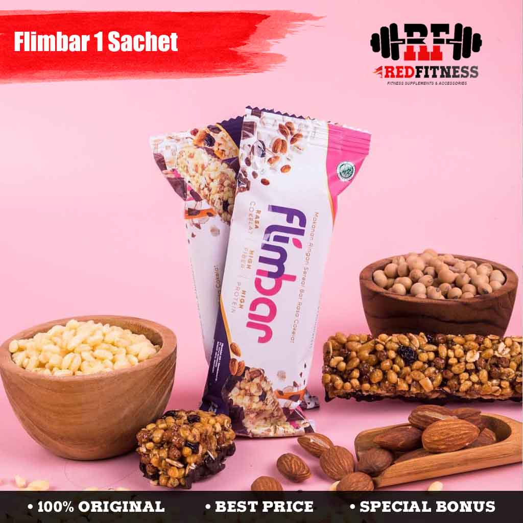 Flimbar Eceran 1 Sachet / Flim Bar Snack Bar Cemilan Sehat High Fiber Tinggi Protein Diet Meal Replacement