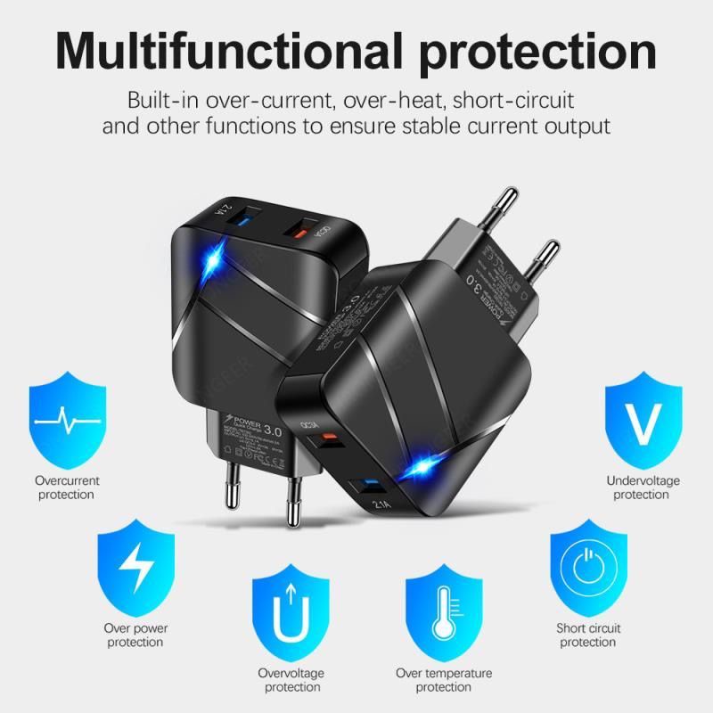 5V Casan Adaptor Cas Quick Charge USB Fast Charging 2.1A  3 Port UK 3 Pin Universal iOS Android JIYANG ADAPTOR