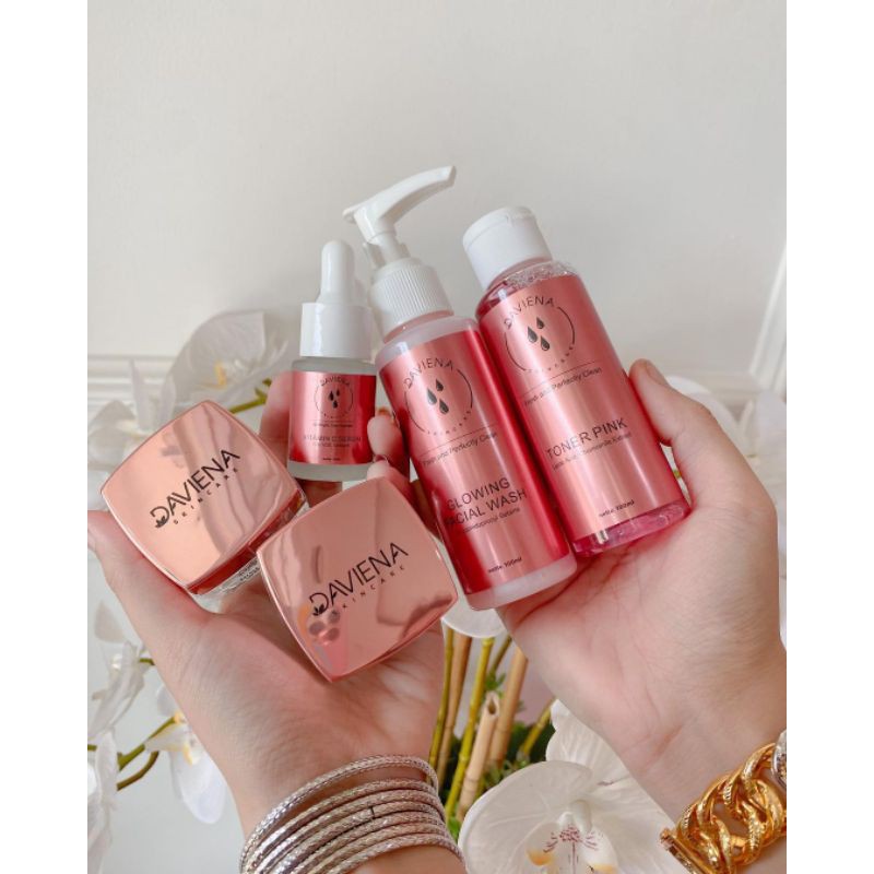 (PUSAT JAWA) Daviena Skincare | GLOWING SERIES |PEMUTIH WAJAH BPOM|DAVINA SKINCARE-PAKET GLOWING SERIES