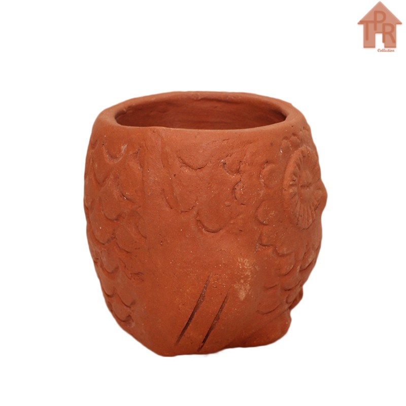 Terakota Pot Karakter Burung Hantu - OWL D10