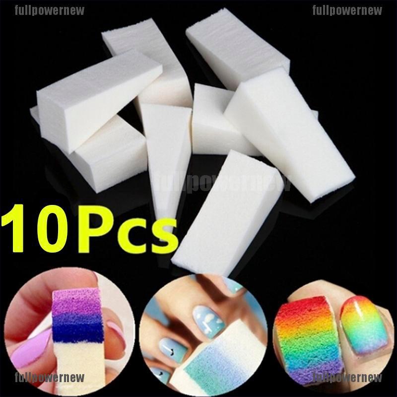 10pcs Spons Segitiga Untuk Stempel Warna Gradasi