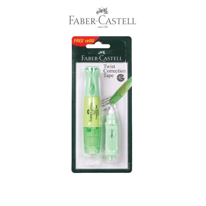 

TBMO TWIST CORRECTION TAPE LIME GREENBARREL + 1 REFFIL FABER-CASTEL 169168R