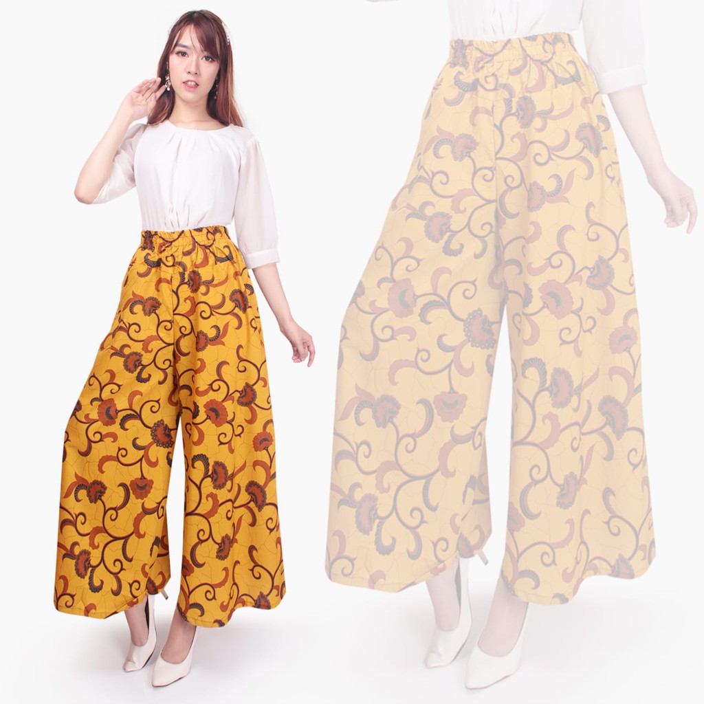 SB Collection Celana Panjang Herna Longpants Kulot Casual Batik Wanita