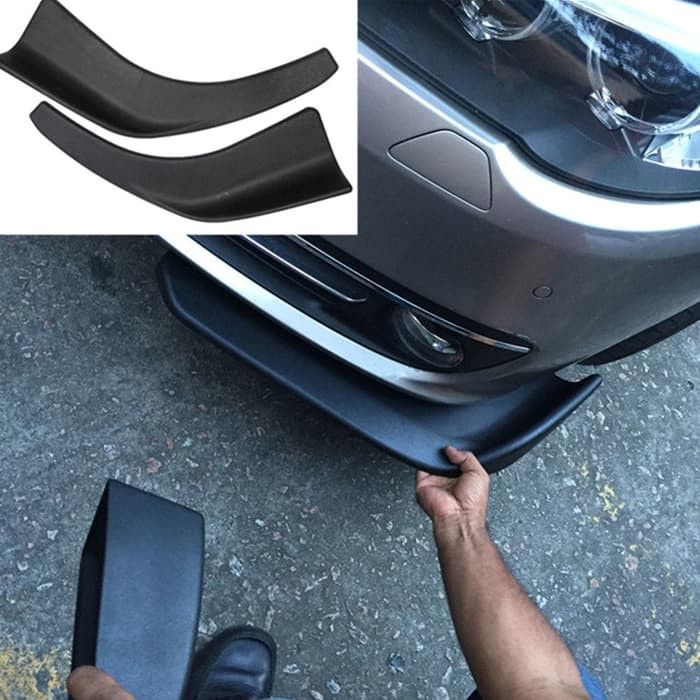 Winglet Lips Bumper Mobil Diffuser Depan Universal PLASTIK HITAM