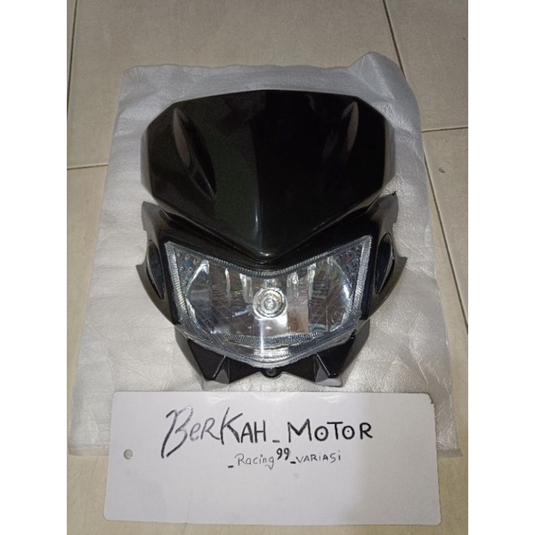 Headlamp spakbor klx 150 bf detrakter batok depan klx lengkap Batok lampu depan + sein reflektor klx