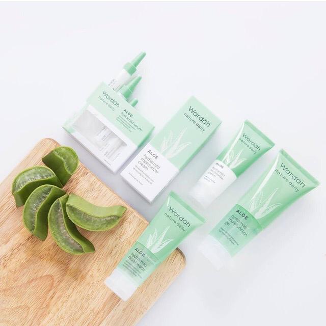 WARDAH Nature Daily Aloe Vera Hydramild SERIES Facial Wash / Multifunction Gel / Moisturizer Cream /