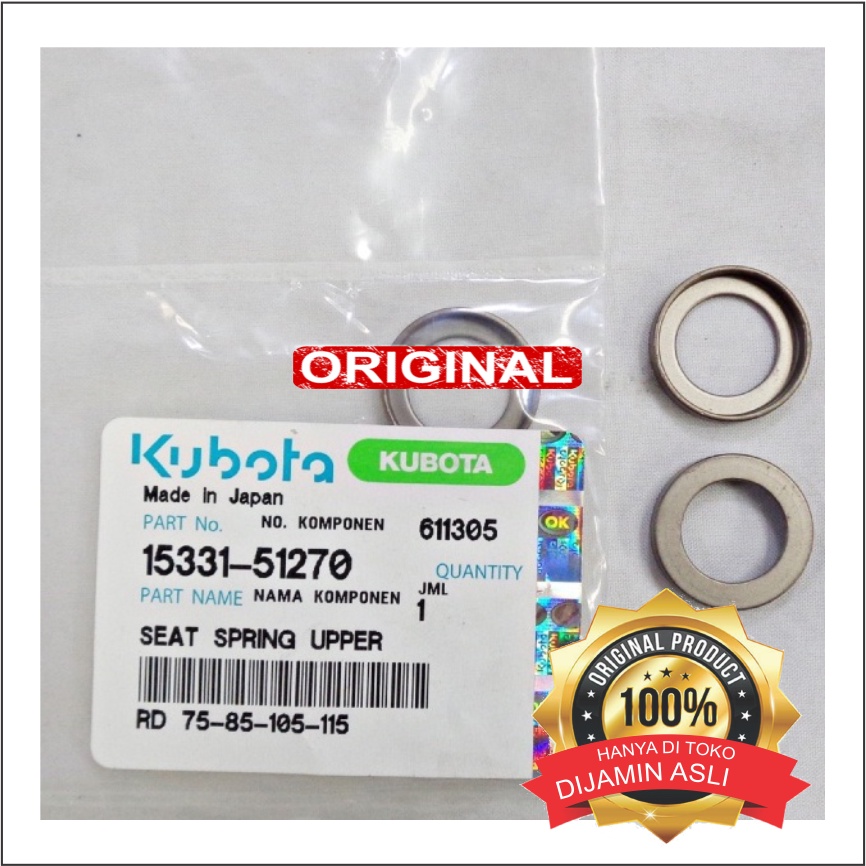 ORI Dudukan Holder pir bospom SEAT SPRING UPPER RD75 RD85 RD105 RD115 DI 1/2 Original KUBOTA