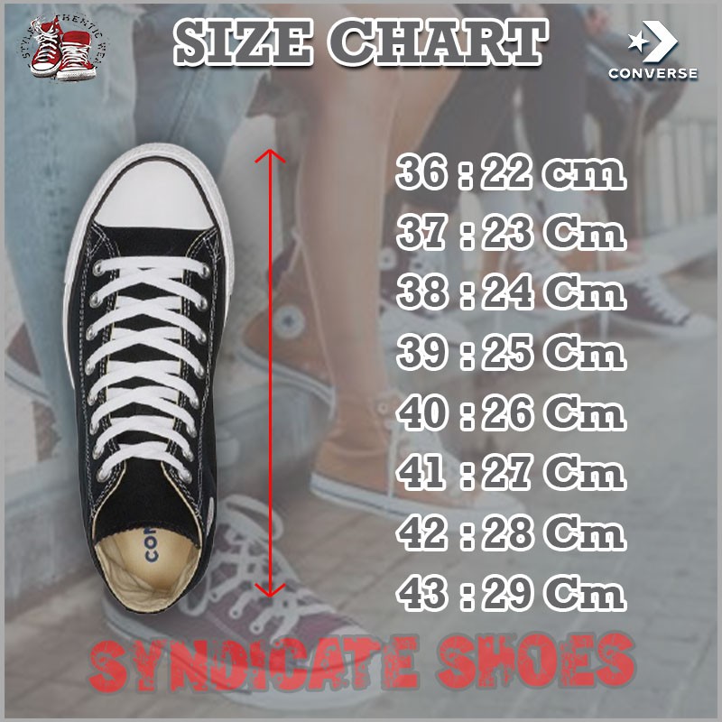 size chart converse 70s