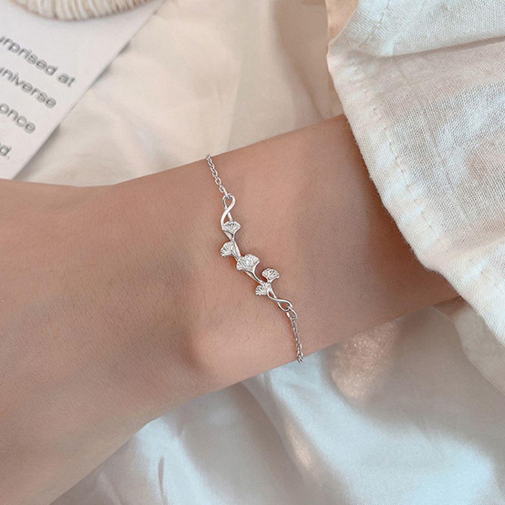 Lily Leaf Gelang Kesederhanaan Aksesoris Fashion Perhiasan Gelang Pasangan Keberuntungan