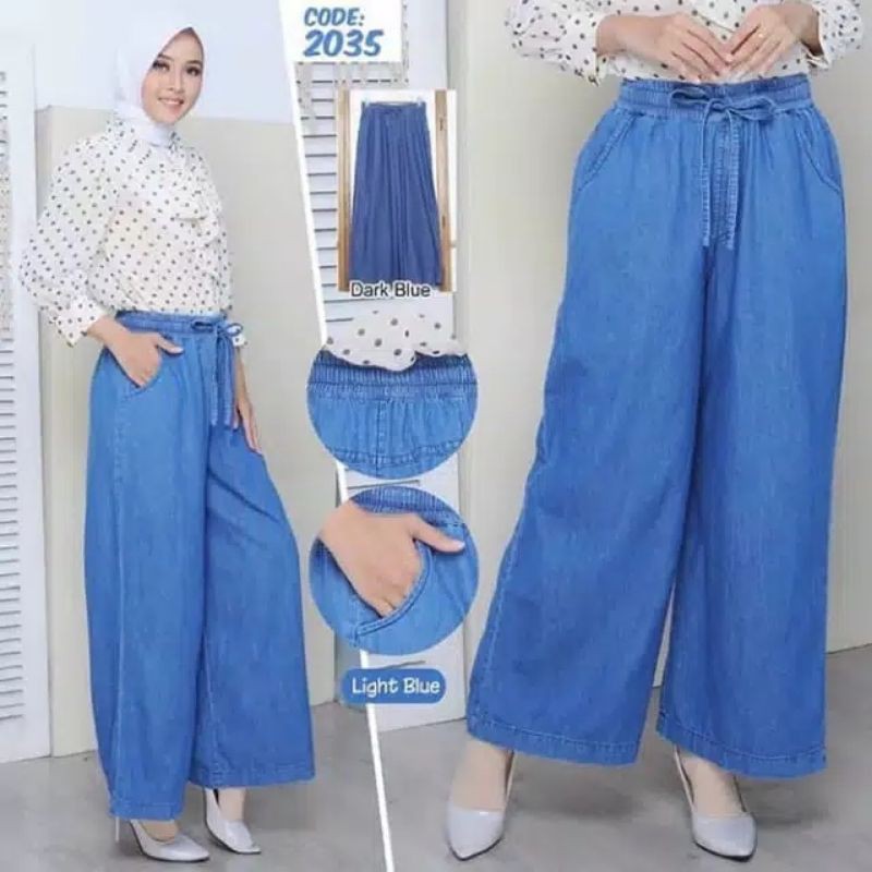 CELANA KULOT JEANS / KULOT JEANS PEREMPUAN / CELANA KULOT WANITA / JEANS KULOT / KULOT HIGH WAIST