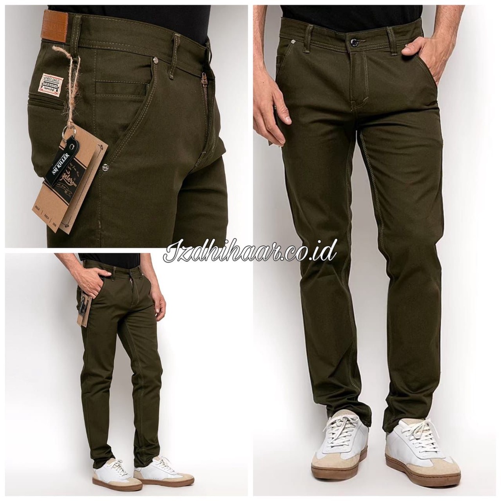 Celana Chino Katun Panjang Pria Slimfit Original Bageler