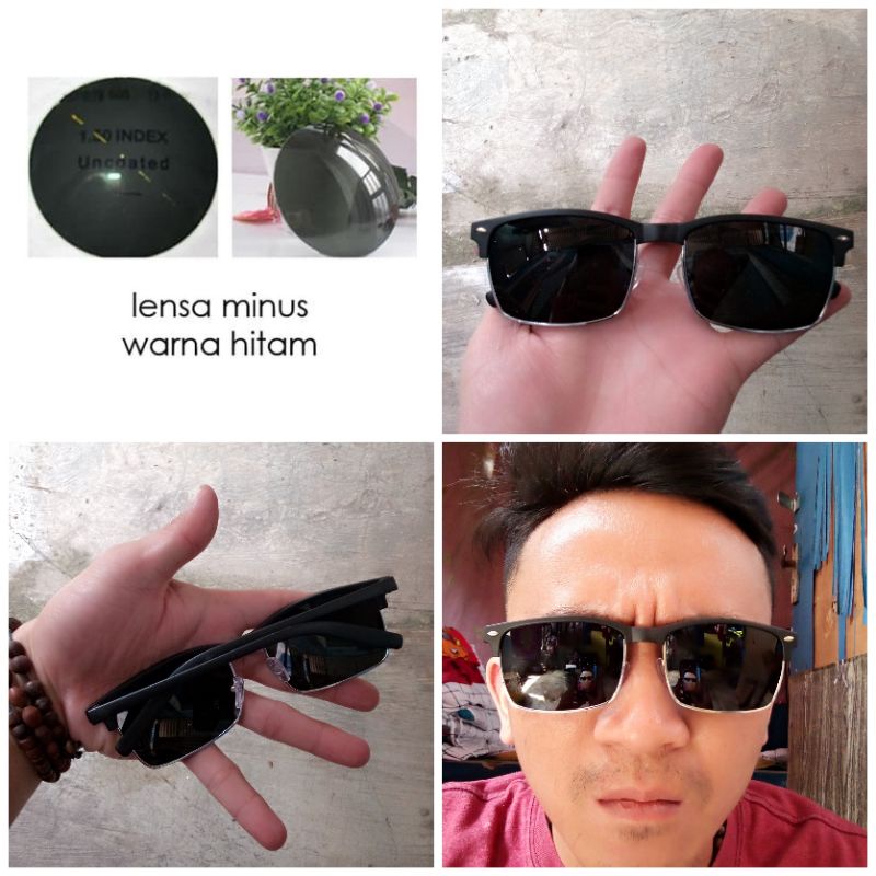 kacamata minus silinder lensa warna hitam ~ KACAMATA 5002SG