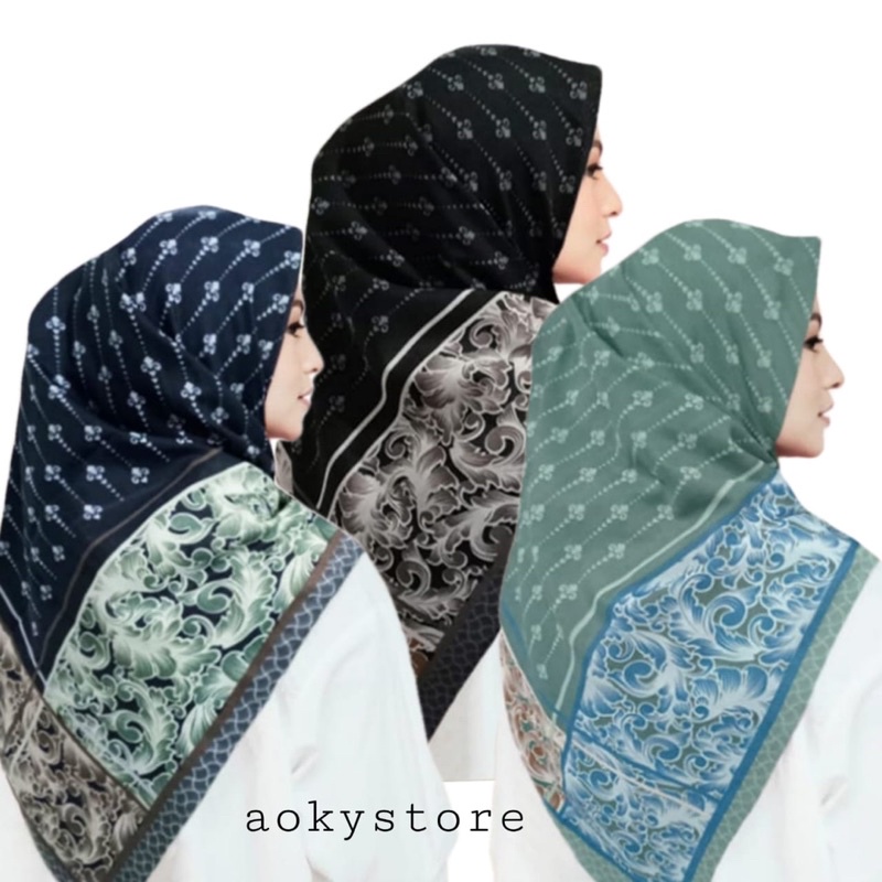 New Produk !! Jilbab Voal Segiempat Motif Espana Series | Hijab Segi Empat Motif | Kerudung Deeka