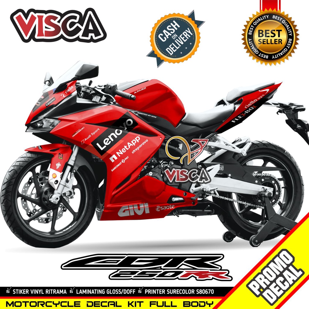 Decal CBR 250 RR Full Body Stiker CBR 250 RR Full Body Striping CBR 250 RR Variasi Keren Decal Holog