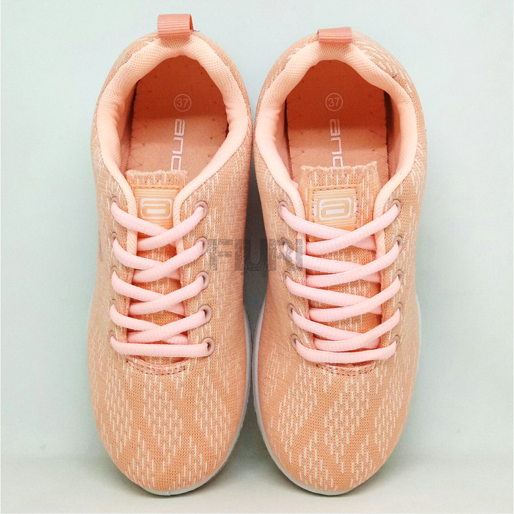 FIURI - ANDO ORIGINAL - OCHI 37-40 PEACH - SEPATU SNEAKERS SPORT KANVAS SOL KARET ANAK PEREMPUAN - SEPATU KETS FASHION TRENDY WANITA DEWASA - SEPATU OLAHRAGA LARI FITNES SENAM KERJA KULIAH BERTALI CEWEK MURAH PROMO DISKON BONUS KAOS KAKI