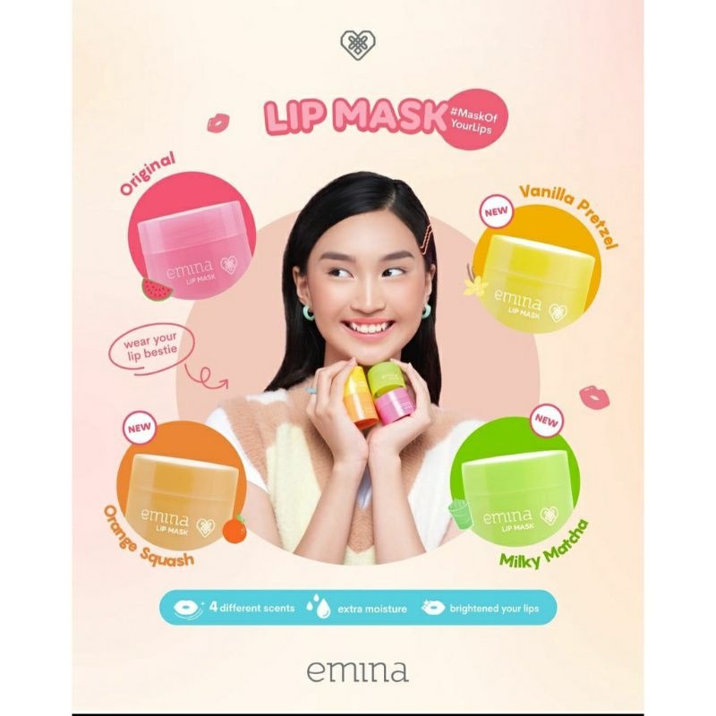 ❣️Rakkistore99❣️Emina Lip Mask 9gr - Perawatan Bibir - Masker Bibir